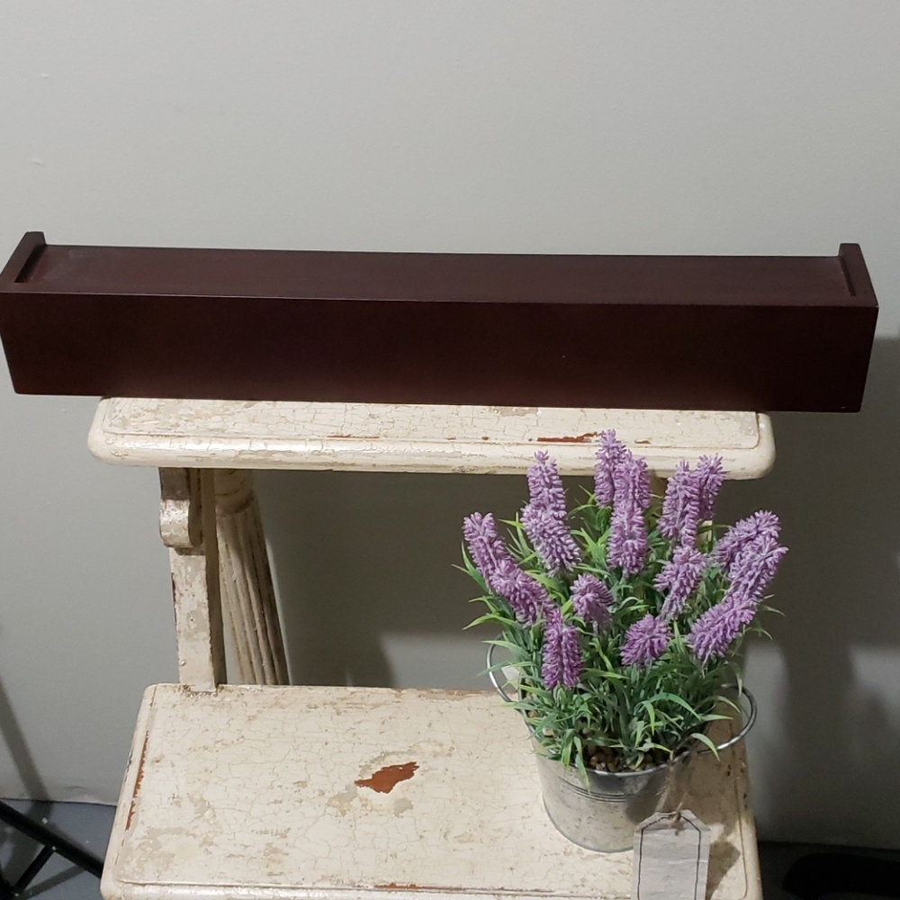 Small dark cherry color wall shelf